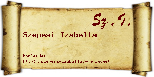 Szepesi Izabella névjegykártya