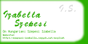 izabella szepesi business card